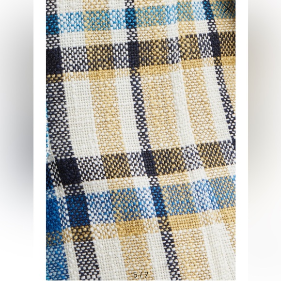 NEW Smythe Cut-Away Blazer Summer Plaid Linen Cotton Size 6 - Picture 6 of 12